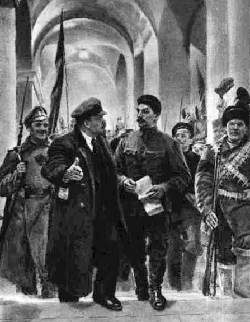 Lenin arrived in the Smolny on the night of October 24